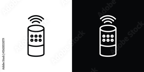 Smart speaker icon for website, vector design template elegant style