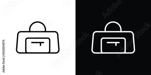Sports bag icon for website, vector design template elegant style