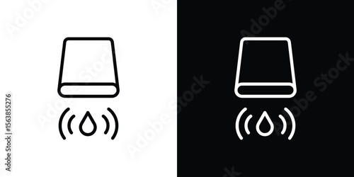 Water sensor icon for website, vector design template elegant style