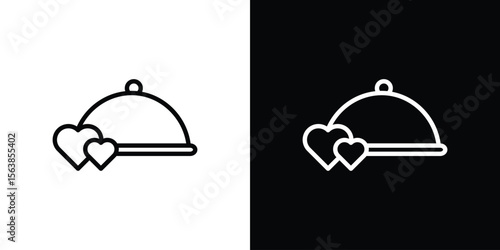 Wedding dinner icon for website, vector design template elegant style