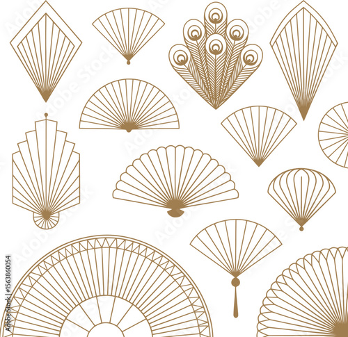 set of japanese fan