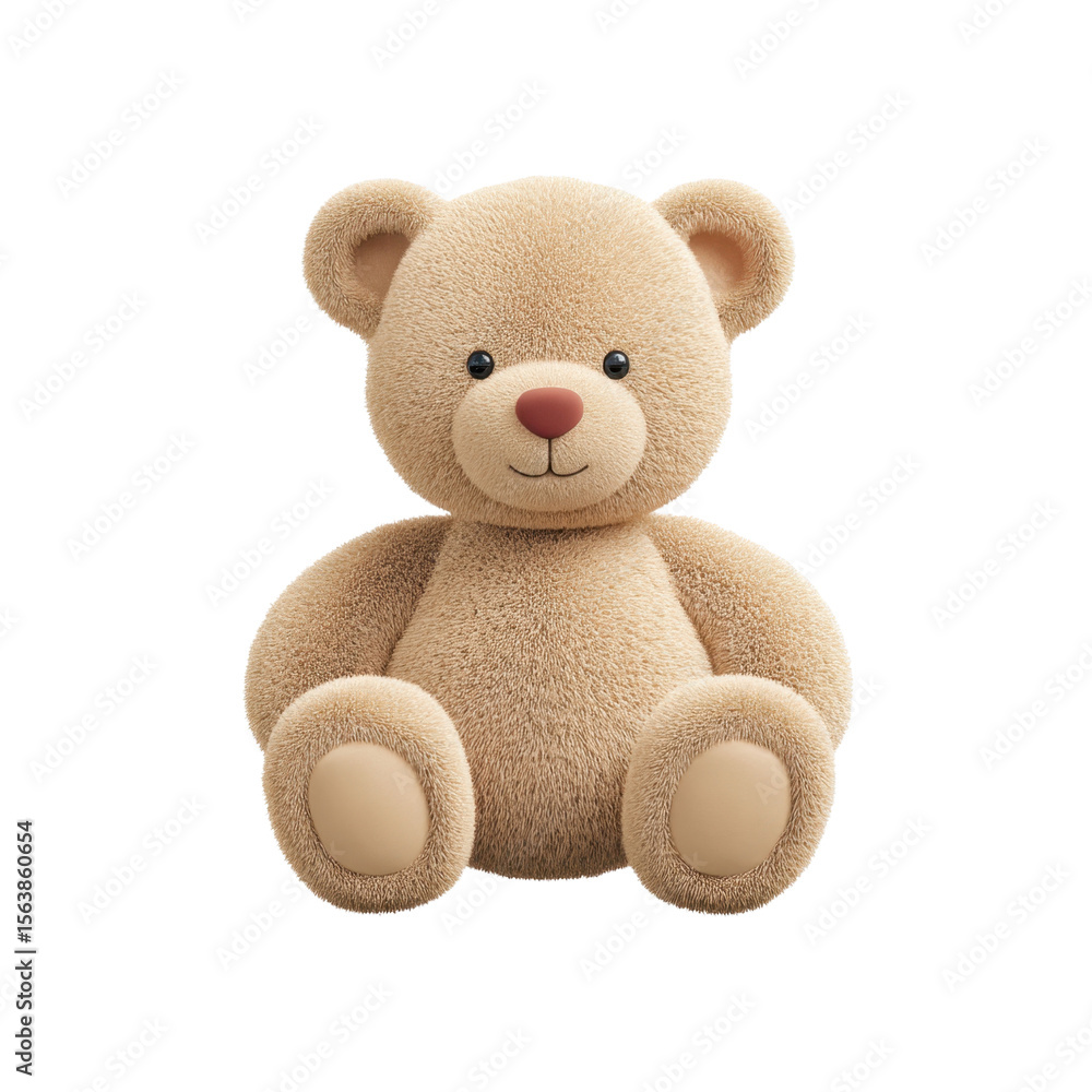 Obraz premium Soft and Cuddly Teddy Bear Plush Toy for Children and Baby Playtime Activities, Perfect for Gifts and Decor Transparent background or PNG