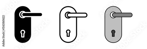 Door handle icon on white background