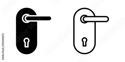 Door handle icon on white background