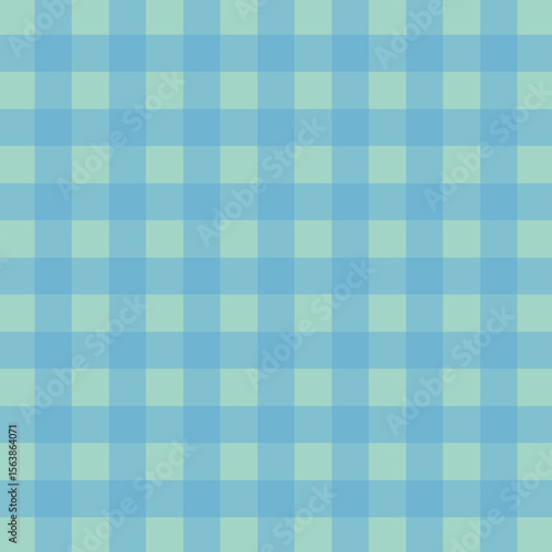 Seamless Light Blue and Aqua Gingham Plaid Pattern for Fabric, Wallpaper, and Digital Background Use