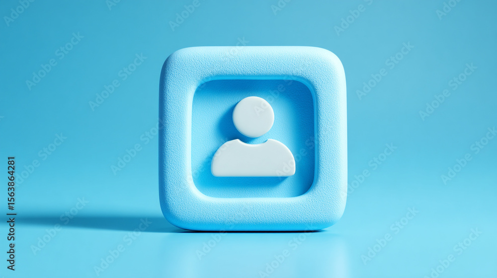 Simple 3D-rendered user profile icon on a clean blank background with open caption space on the side. Minimalistic, modern design ideal for digital profiles and UI elements.
Simple 3D-rendered user profile icon on a clean blank background with open caption space on the side. Minimalistic, modern design ideal for digital profiles and UI elements.