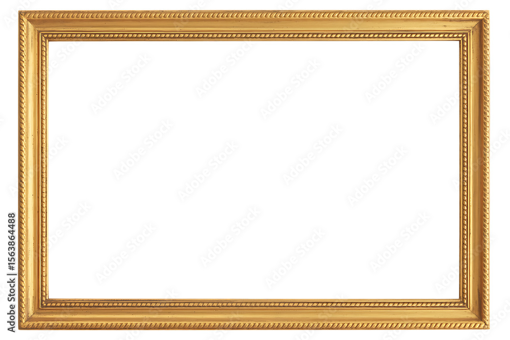 Fototapeta premium gold frame isolated on white