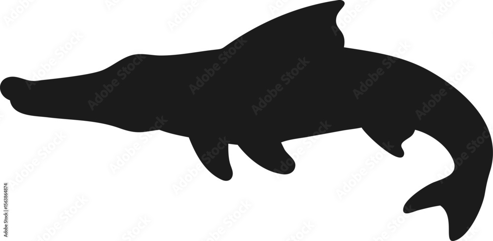 alligator gar line arts with white background alligator gar line arts with white background