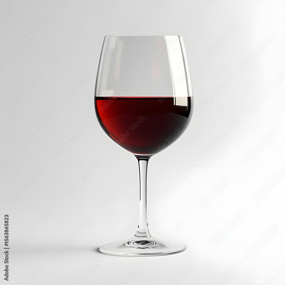 Elegant Glass of Full-Bodied Red Wine Isolated on a Clean, Bright White Background for a Menu or Ad. Elegant Glass of Full-Bodied Red Wine Isolated on a Clean, Bright White Background for a Menu or Ad.