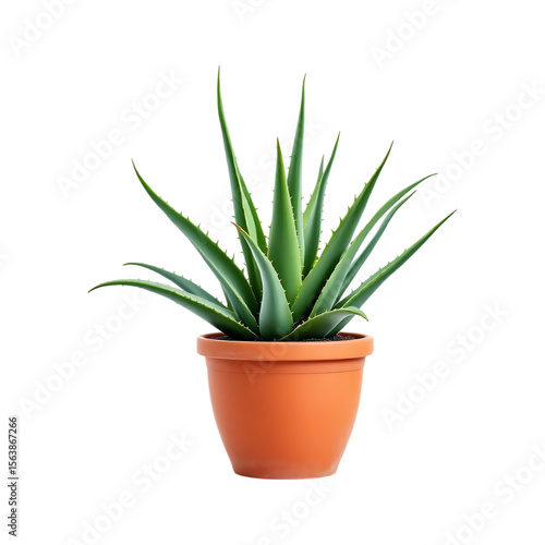 Wallpaper Mural A potted Aloe Vera plant, isolated on a transparent background. Torontodigital.ca