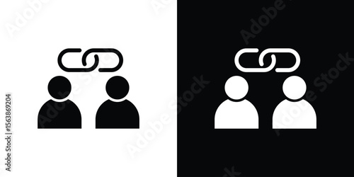 Affiliate link icon of glyph style design vector pack