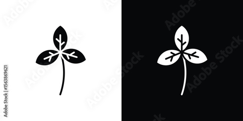 Basil icon of glyph style design vector pack