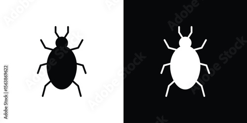 Bedbug icon of glyph style design vector pack