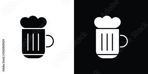 Beer icon of glyph style design vector pack