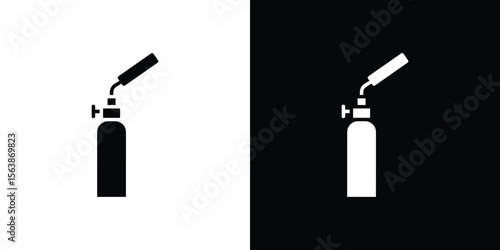 Blowtorch icon of glyph style design vector pack
