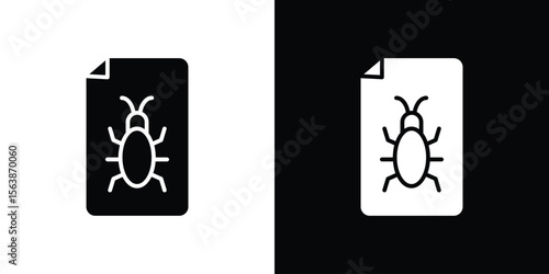 Bug report icon of glyph style design vector pack