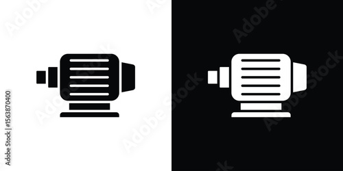 Car alternator icon of glyph style design vector pack
