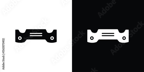 Car bumper icon of glyph style design vector pack