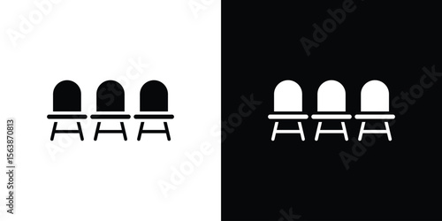 Cinema seat icon of glyph style design vector pack