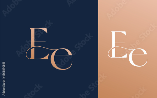 Initial letter EE logo design vector illustration for couple, wedding, and business