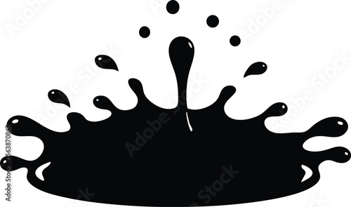  glossy liquid splashing with droplets
