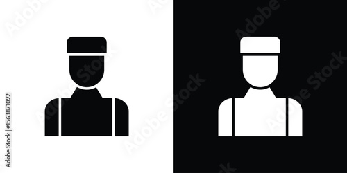 Concierge icon of glyph style design vector pack