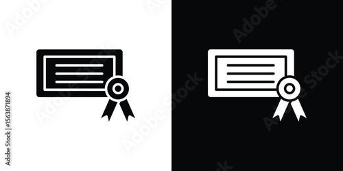 Diploma icon of glyph style design vector pack
