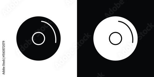 DVD icon of glyph style design vector pack
