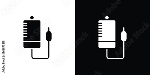 Intravenous icon of glyph style design vector pack