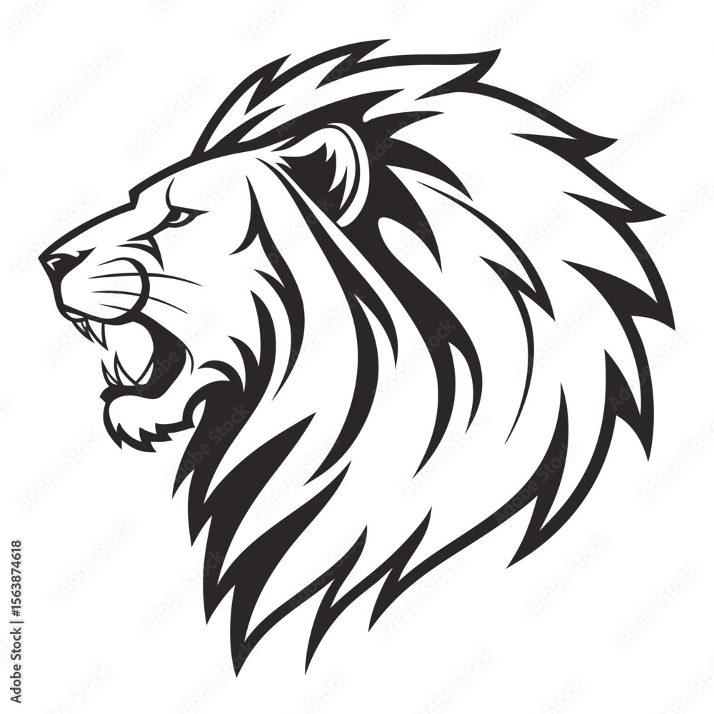 Fototapeta premium lion head vector