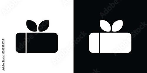 Mint gum icon of glyph style design vector pack