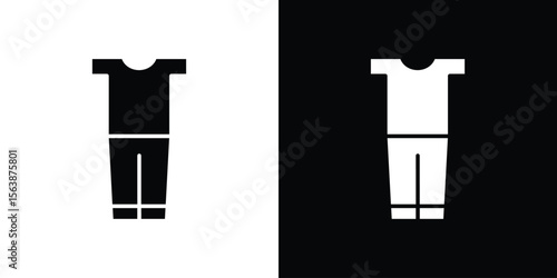 Pijama icon of glyph style design vector pack