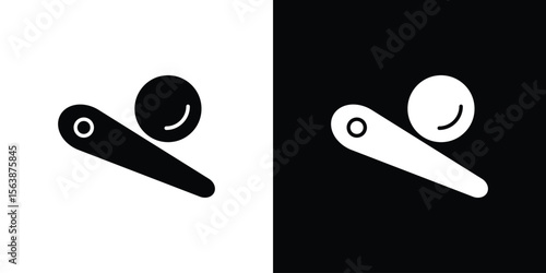 Pinball icon of glyph style design vector pack