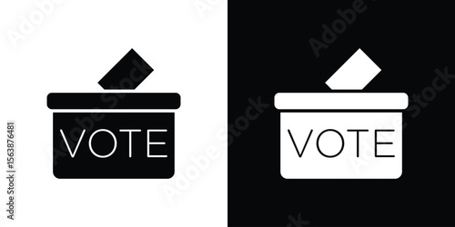 Referendum icon of glyph style design vector pack