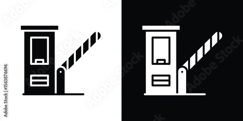 Road toll icon of glyph style design vector pack