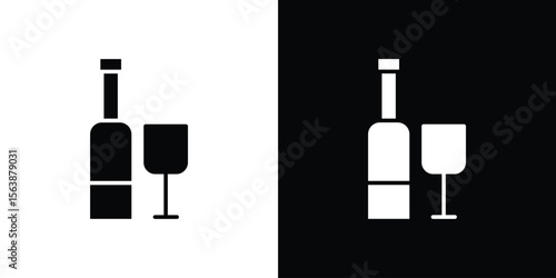 Vodka icon of glyph style design vector pack