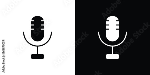 Voice recognition icon of glyph style design vector pack