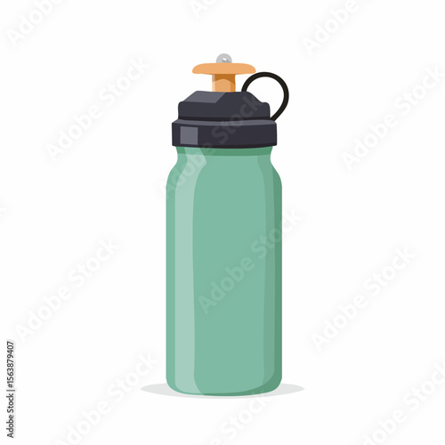 Reusable Water Bottle: A vibrant depiction of a sleek, reusable water bottle, a sustainable companion for a healthy lifestyle, ready to quench your thirst.