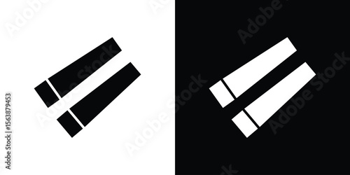 Wooden block icon of glyph style design vector pack