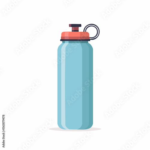 Hydration Companion: A sleek, powder blue water bottle, perfectly poised to quench thirst, embodying health, and eco-conscious living.