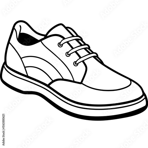 Minimal Shoe Silhouette Vector