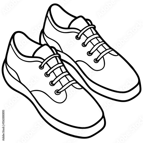 Minimal Shoe Silhouette Vector
