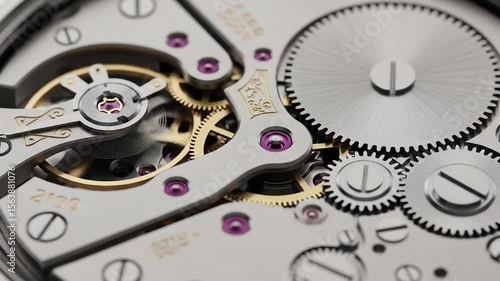 Wallpaper Mural Intricate Watch Mechanism: Close-Up of Gears, Cogs, and Precision Engineering Torontodigital.ca