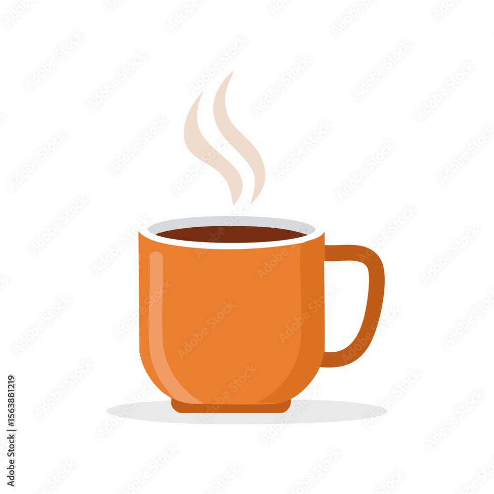 Obraz premium Warm Brew: A vibrant image of a steaming mug of coffee evokes a sense of cozy comfort and the simple pleasures of a daily ritual.