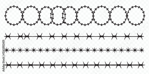 commercial-use barbed wire vector graphics seamless pattern editable and versatile