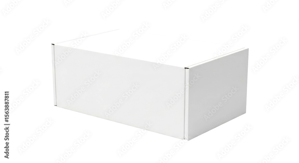 Naklejka premium Blank White Cardboard Box Mockup: Perfect for Packaging Design Presentations