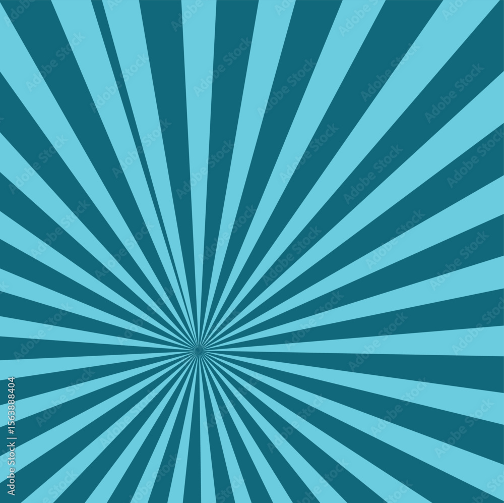 Obraz premium Abstract starburst background with blue rays.