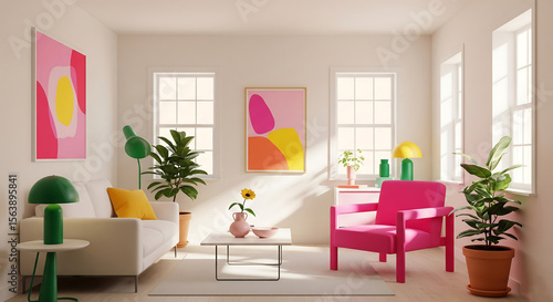 Minimalistic Dopamine decor, gen z decor, living room art decor and inspirations