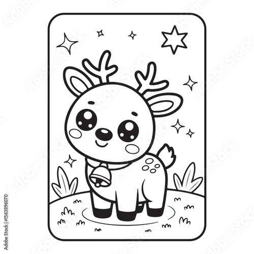 cute christmas coloring page, bold & easy cozy winter coloring book pages, line art vector illustration, black and white designs,   cute christmas coloring page, bold & easy line art, victor art 