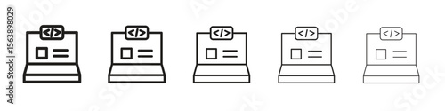 Front end icons. simple and modern vector icon designs